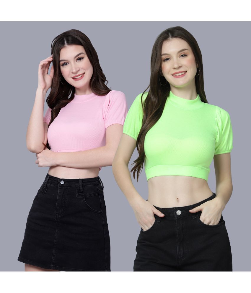     			Diaz - Multicolor Cotton Regular Fit Women's T-Shirt ( Pack of 2 )