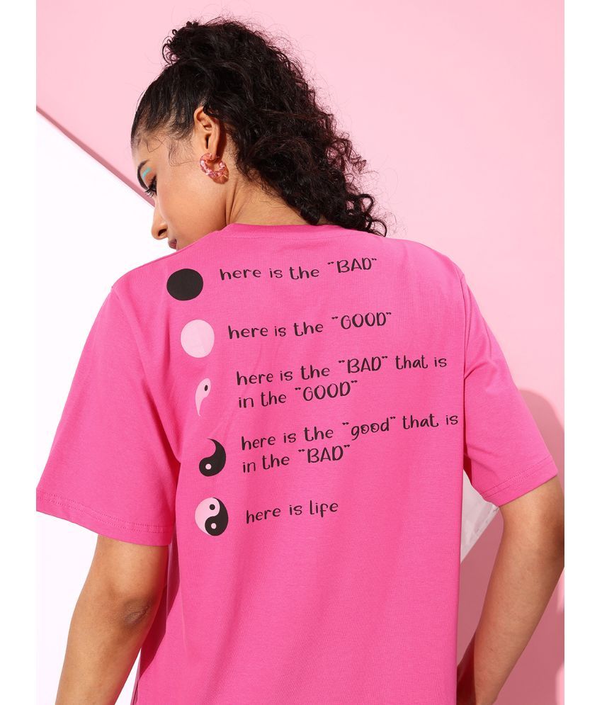     			Dillinger - Pink Cotton Loose Fit Women's T-Shirt ( Pack of 1 )