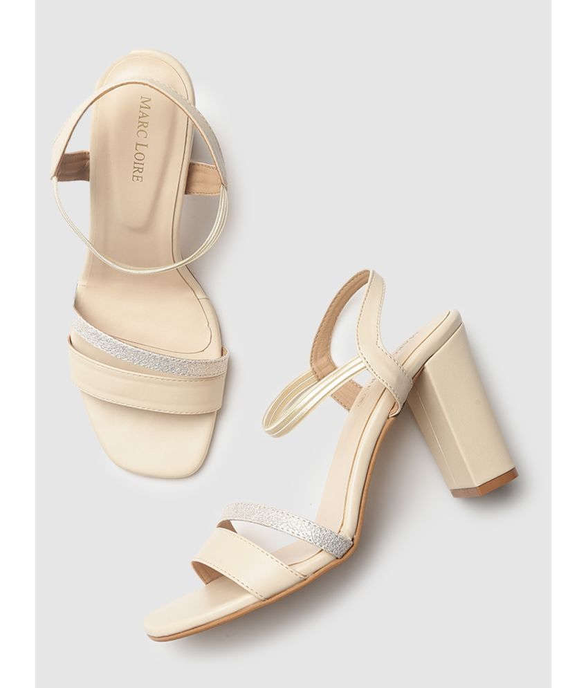     			MARC LOIRE - Off White Women's Sandal Heels