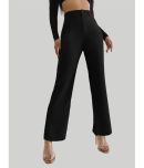 CHALODIA - Black Cotton Blend Regular Women's Casual Pants ( Pack of 1 )