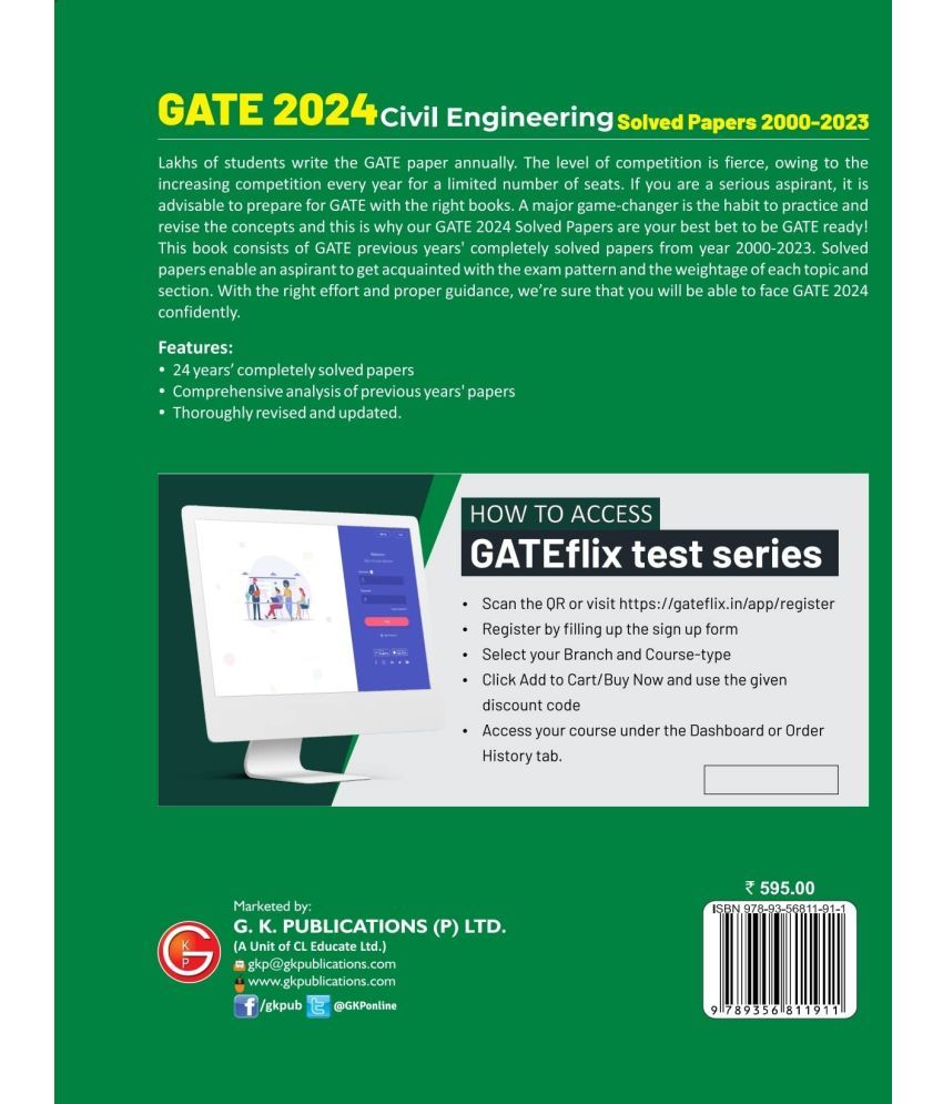 GATE 2024 Civil Engineering Solved Papers (20002023) Buy GATE 2024