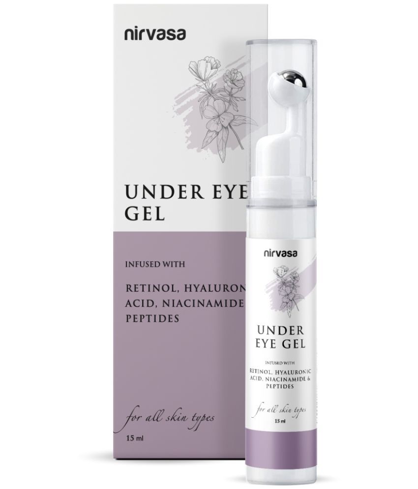     			Nirvasa Under Eye Gel Cream with Roll On Helps to Reduce Dark Circles & Puffy Eyes all Skin, 15ml