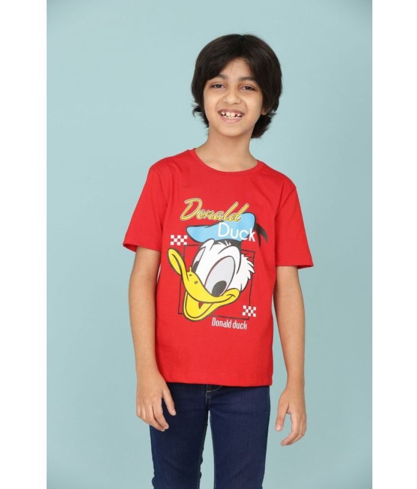     			Rydho - Red Cotton Boy's T-Shirt ( Pack of 1 )