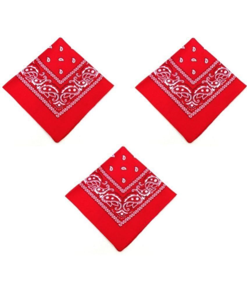     			Zacharias - Red Cotton Men's Handkerchief ( Pack of 3 )