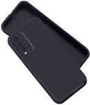 Case Vault Covers - Black Silicon Plain Cases Compatible For Xiaomi Redmi 9 Power ( Pack of 1 )