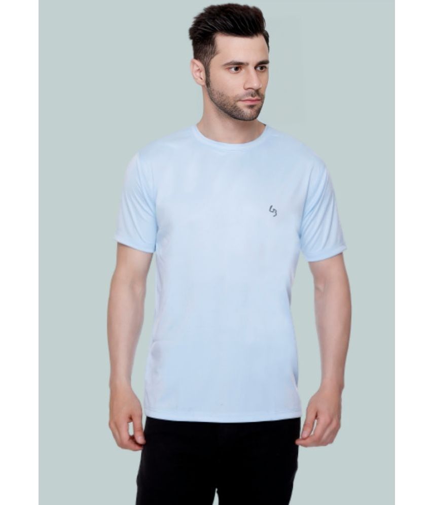     			LEEBONEE - Sky Blue Polyester Regular Fit Men's T-Shirt ( Pack of 1 )