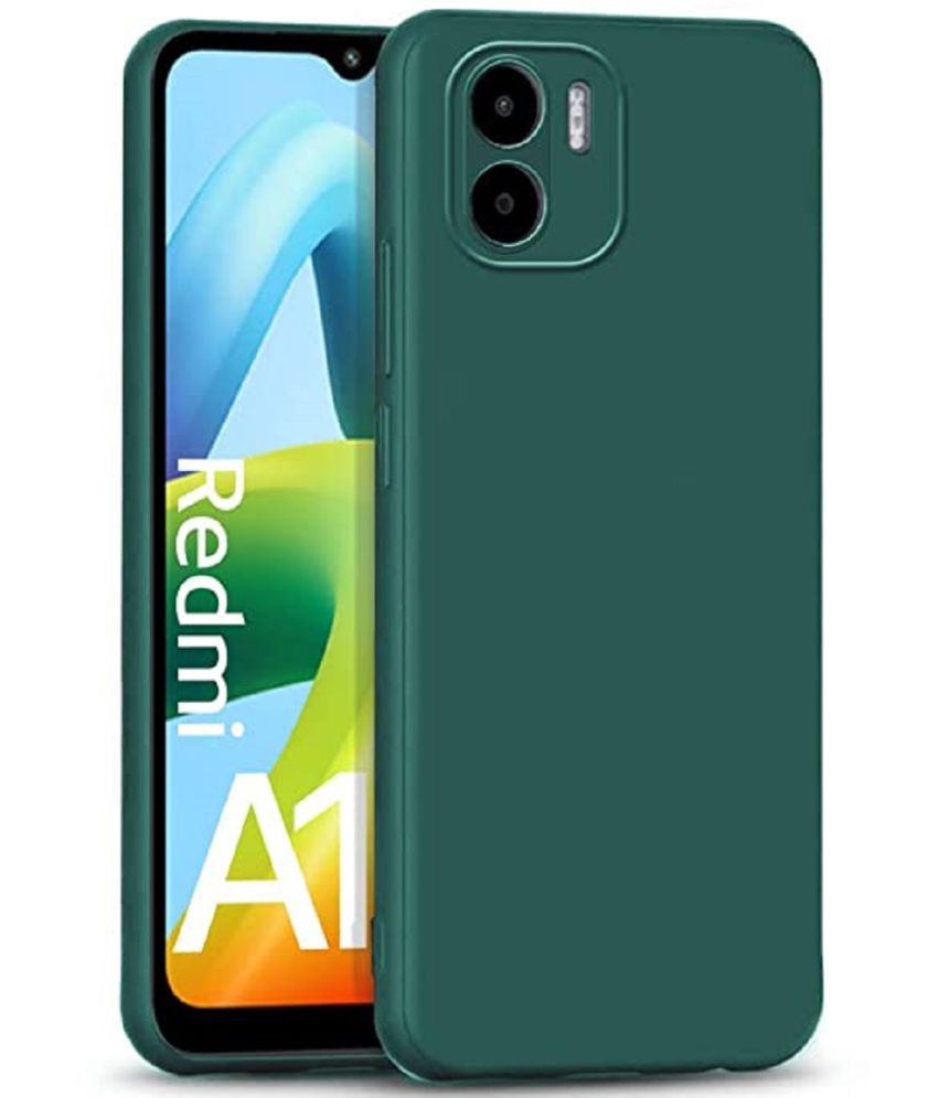     			Case Vault Covers - Green Silicon Plain Cases Compatible For Xiaomi Redmi A1 ( Pack of 1 )