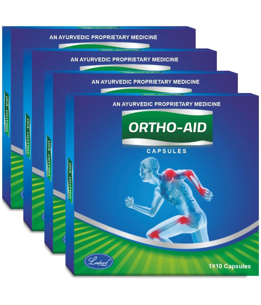     			ORTHO AID Capsules for Joint & Muscle Pain Pack of 4 (10 Capsules in each Sachet) (4 x 10 Units)