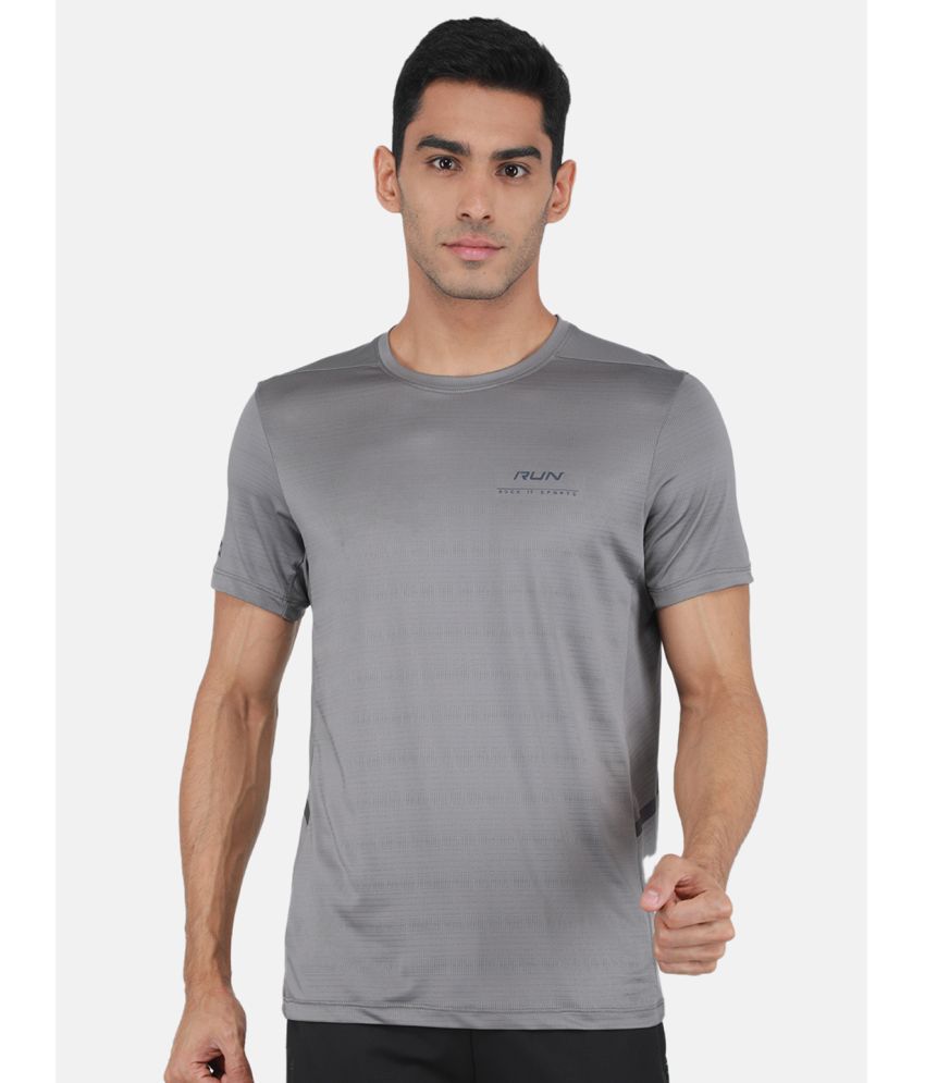     			Rock.it - Grey Polyester Slim Fit Men's T-Shirt ( Pack of 1 )