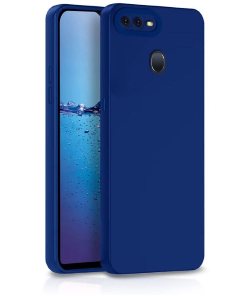     			ZAMN - Blue Silicon Plain Cases Compatible For RealMe 2 Pro ( Pack of 1 )
