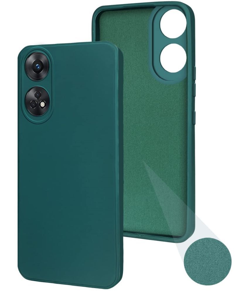     			ZAMN - Green Silicon Plain Cases Compatible For Oppo Reno 8T 5G ( Pack of 1 )