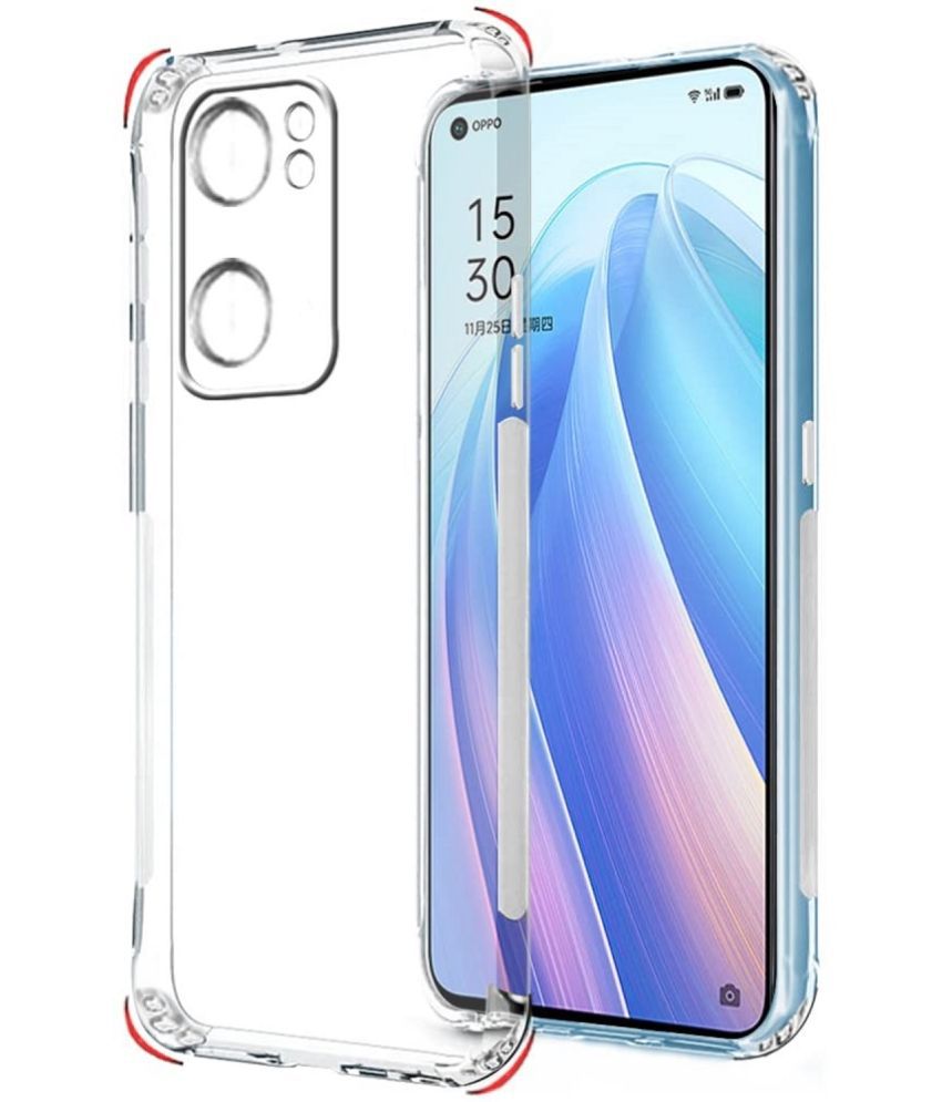     			ZAMN - Transparent Silicon Plain Cases Compatible For Oppo Reno 7 Pro 5G ( Pack of 1 )
