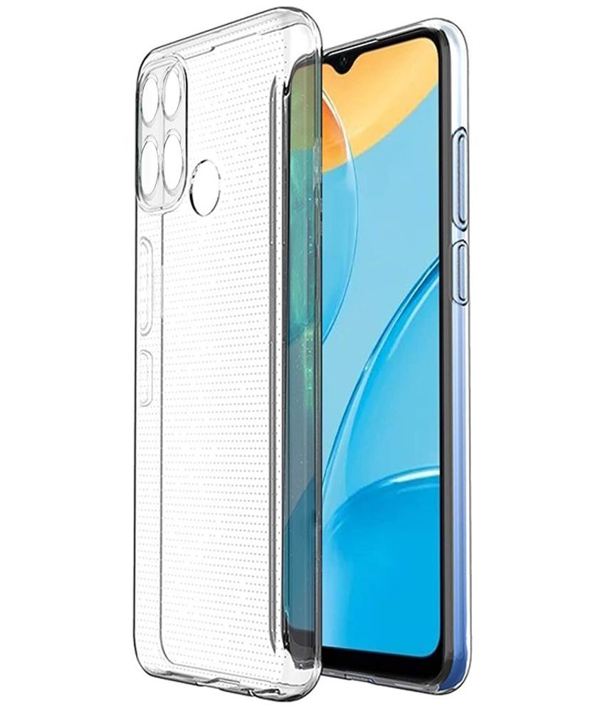     			ZAMN - Transparent Silicon Plain Cases Compatible For Oppo A15s ( Pack of 1 )