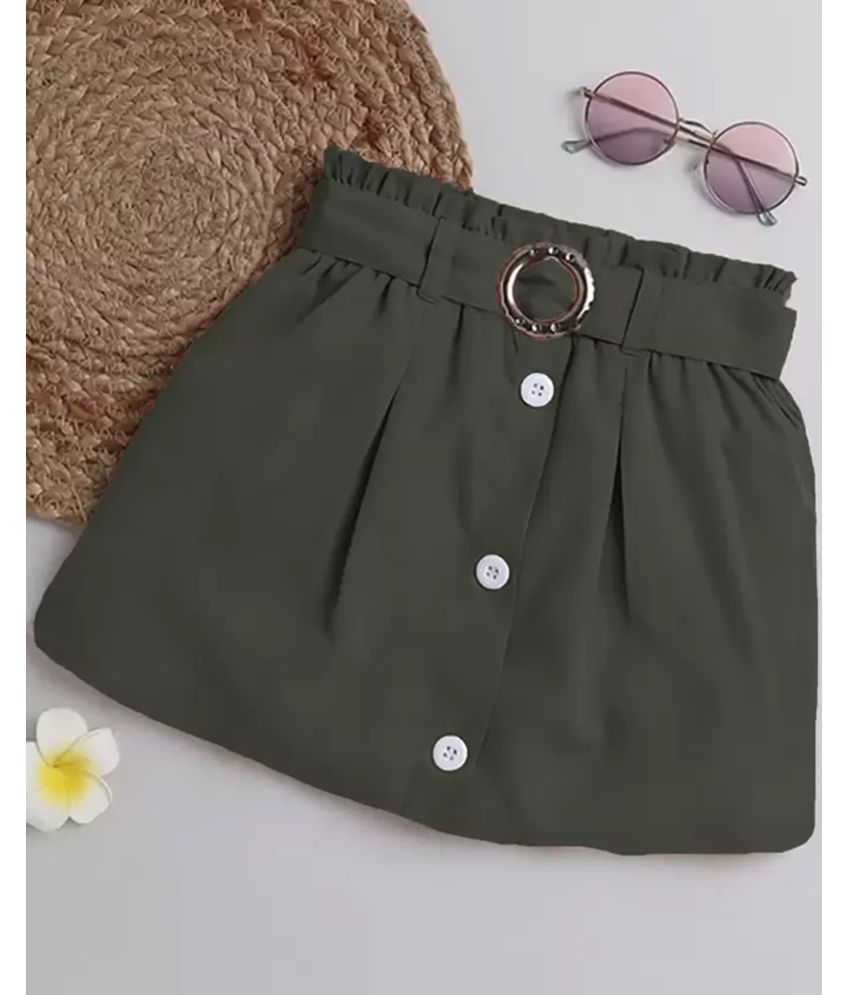     			Addyvero - Green Polyester Girls A-Line Skirt ( Pack of 1 )