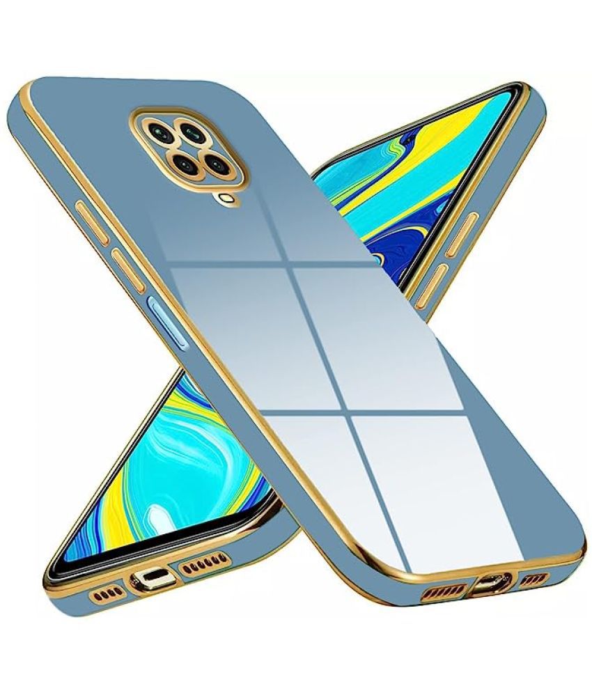    			Bright Traders - Blue Silicon Plain Cases Compatible For Xiaomi Redmi Note 9 Pro ( Pack of 1 )