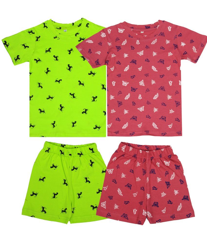     			Diaz - Multicolor Cotton Boys T-Shirt & Shorts ( Pack of 2 )