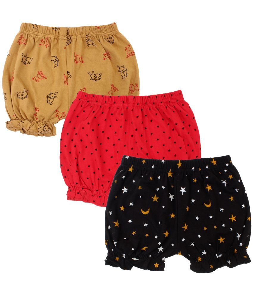     			Diaz - Multicolor Cotton Girls Hot Pants ( Pack of 3 )