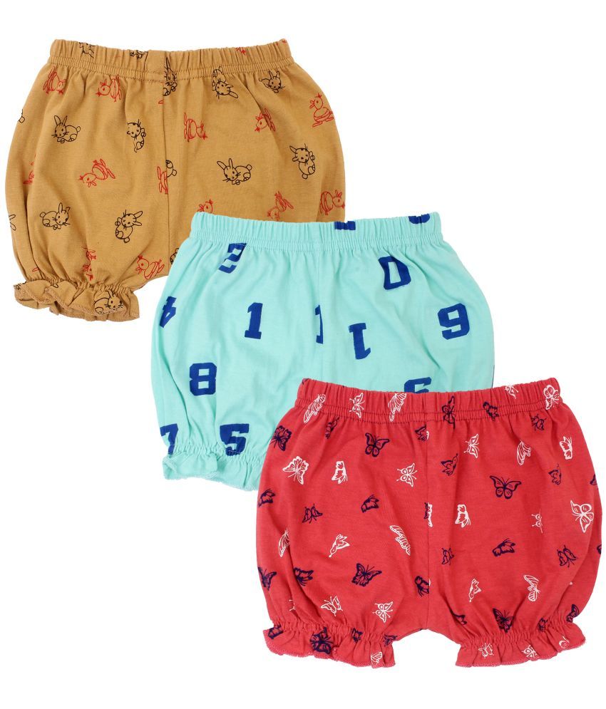     			Diaz - Multicolor Cotton Girls Hot Pants ( Pack of 3 )