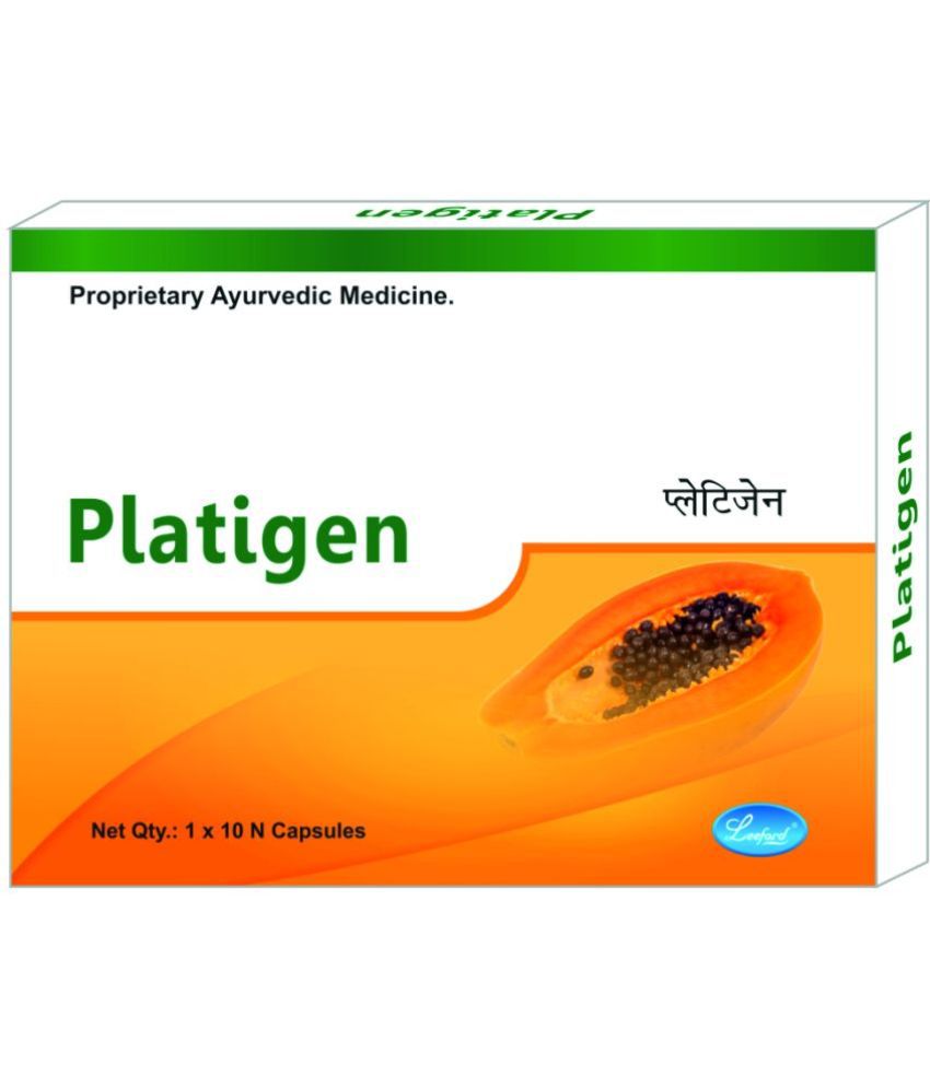     			Leeford Platigen Platelet Enhancer Capsules for Best Results In Dengue 10 Capsules (Pack of 1)