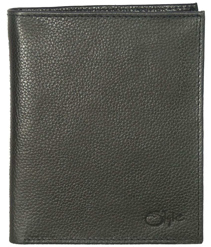    			STYLE SHOES Leather Black Passport Holder
