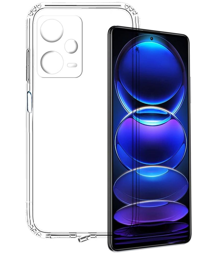     			Case Vault Covers - Transparent Silicon Silicon Soft cases Compatible For Redmi Note 12 Pro Plus 5G ( Pack of 1 )