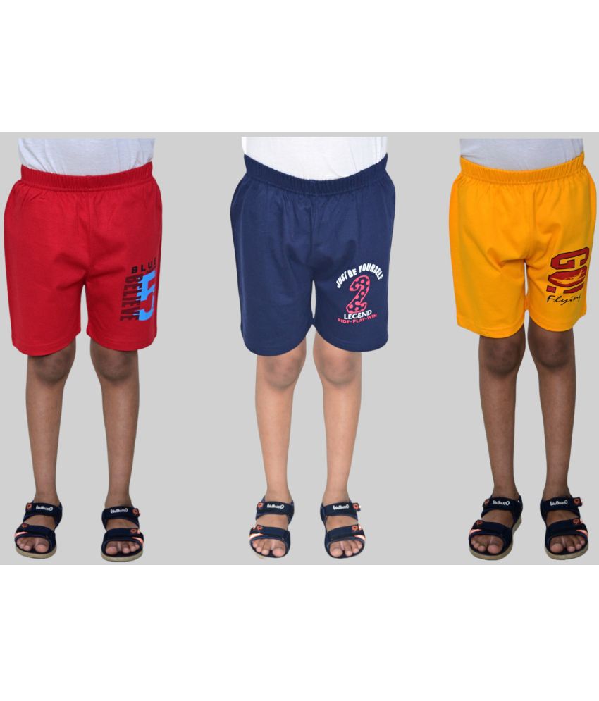     			JILZ - Multi Color Cotton Boys Shorts ( Pack of 3 )