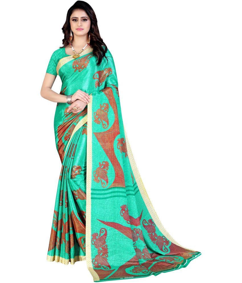     			LEELAVATI - Green Crepe Saree With Blouse Piece ( Pack of 1 )