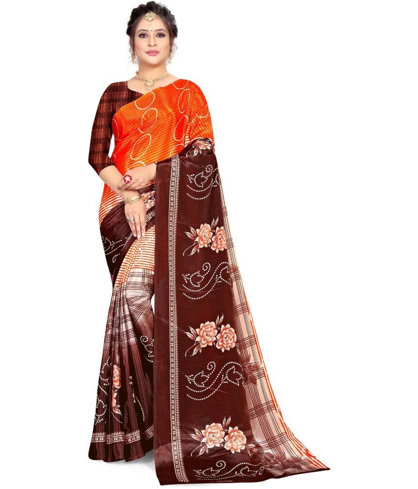     			LEELAVATI - Multicolor Crepe Saree With Blouse Piece ( Pack of 1 )