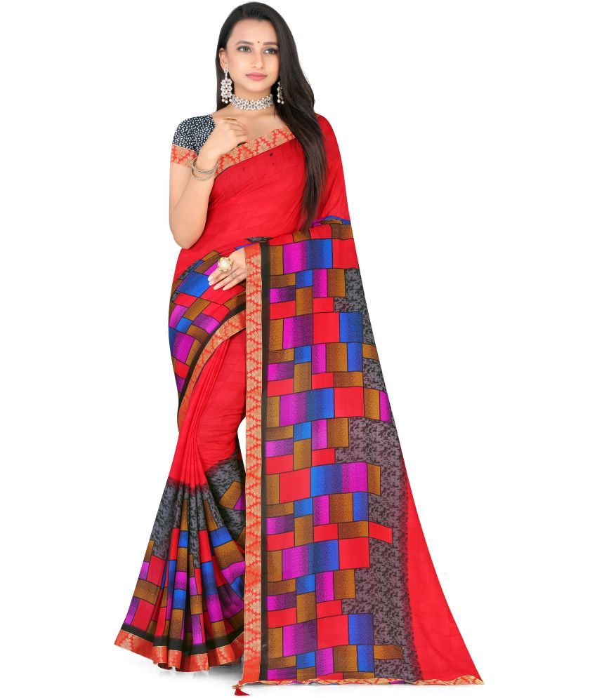     			LEELAVATI - Multicolor Georgette Saree With Blouse Piece ( Pack of 1 )