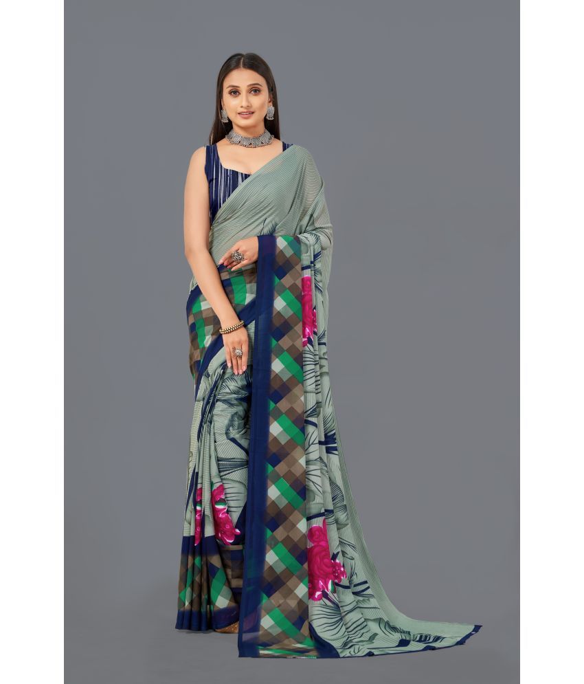     			LEELAVATI - Multicolor Georgette Saree With Blouse Piece ( Pack of 1 )