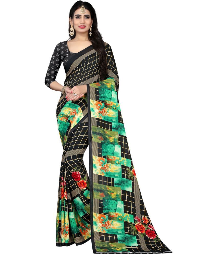     			LEELAVATI - Multicolor Georgette Saree With Blouse Piece ( Pack of 1 )