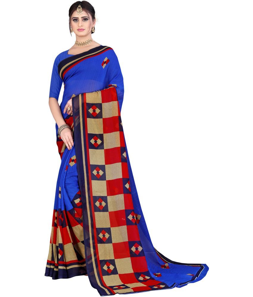     			LEELAVATI - Multicolor Georgette Saree With Blouse Piece ( Pack of 1 )