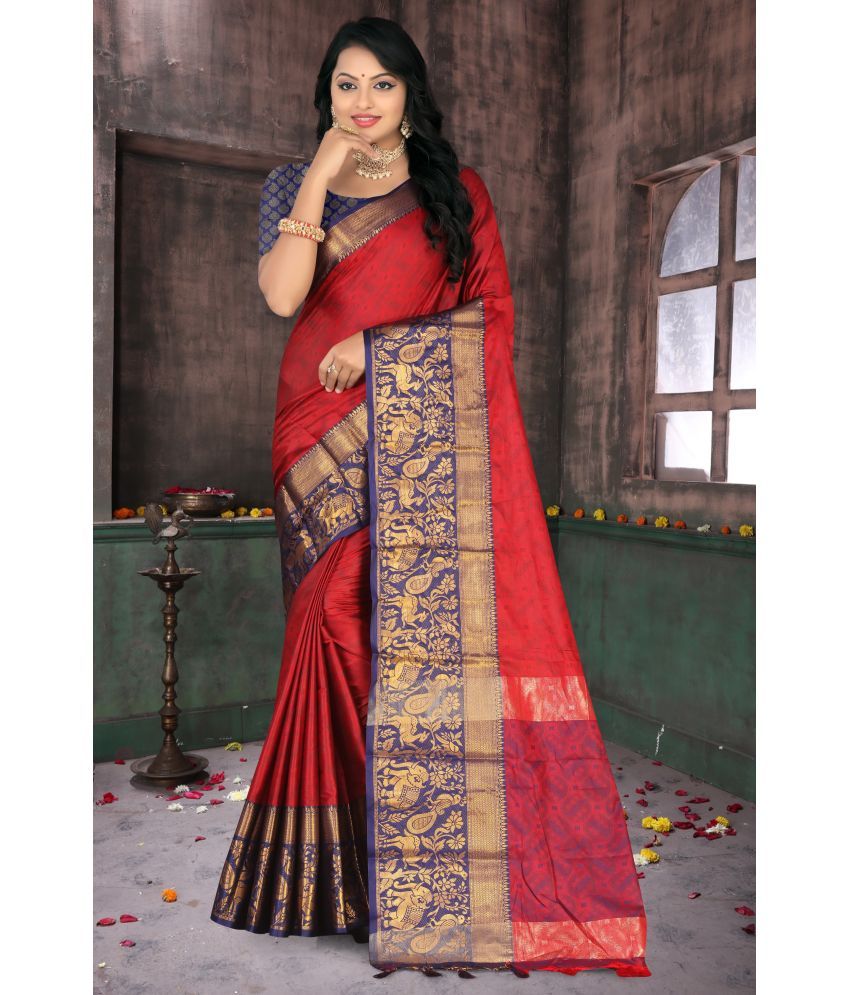     			LEELAVATI - Multicolor Silk Saree With Blouse Piece ( Pack of 1 )