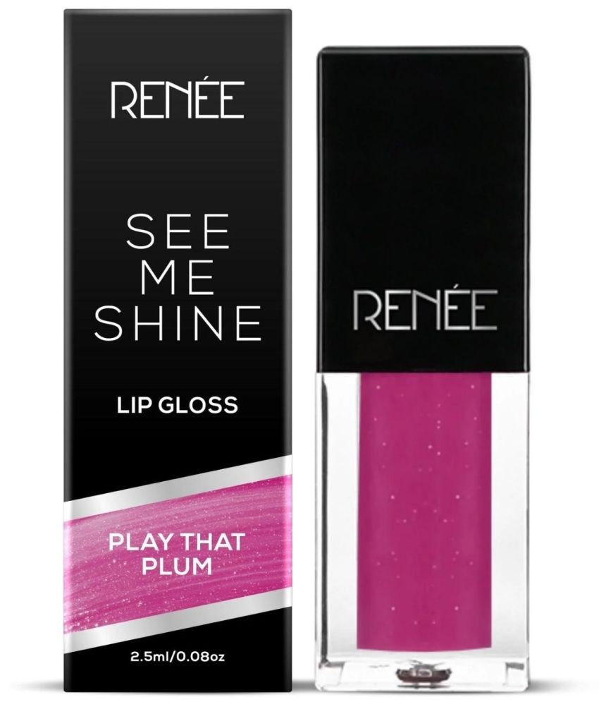     			RENEE See Me Shine Lip Gloss - Play That Plum, Non Sticky & Non Drying Formula, Long Lasting, 2.5ml