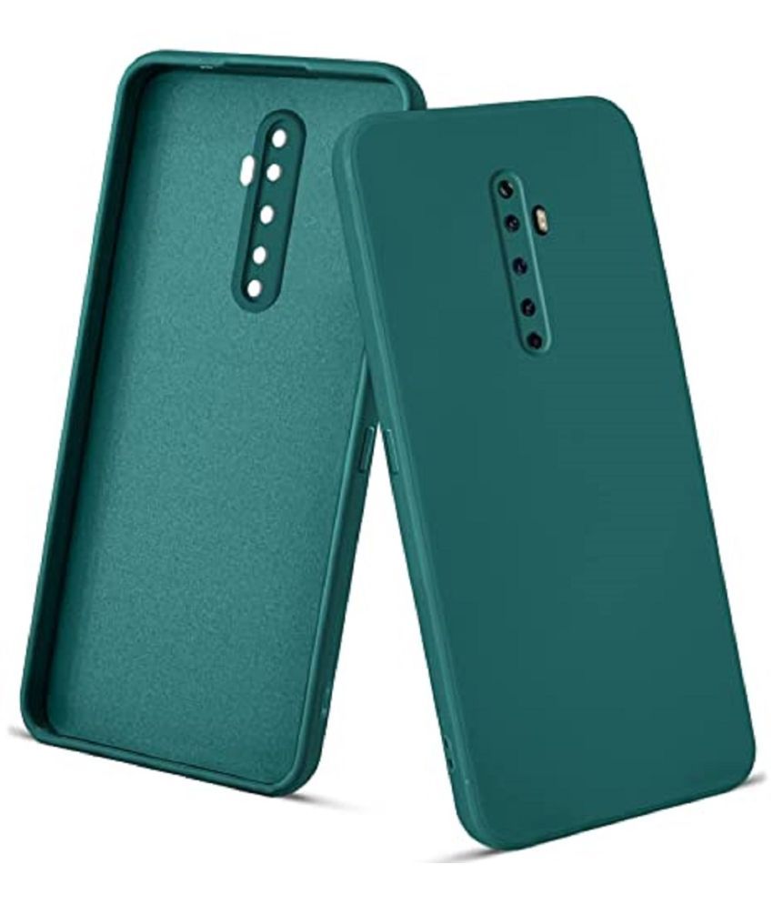     			ZAMN - Green Silicon Plain Cases Compatible For Oppo Reno 2F ( Pack of 1 )