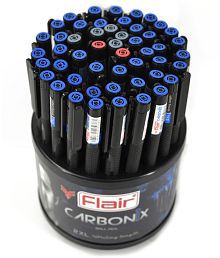 Flair Carbonix Stand Of Ball Pen (Pack Of 50, Blue)