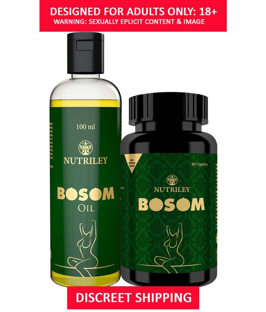 Bosom Breast Oil & Capsules for Women (Oil + 60 Capsules)