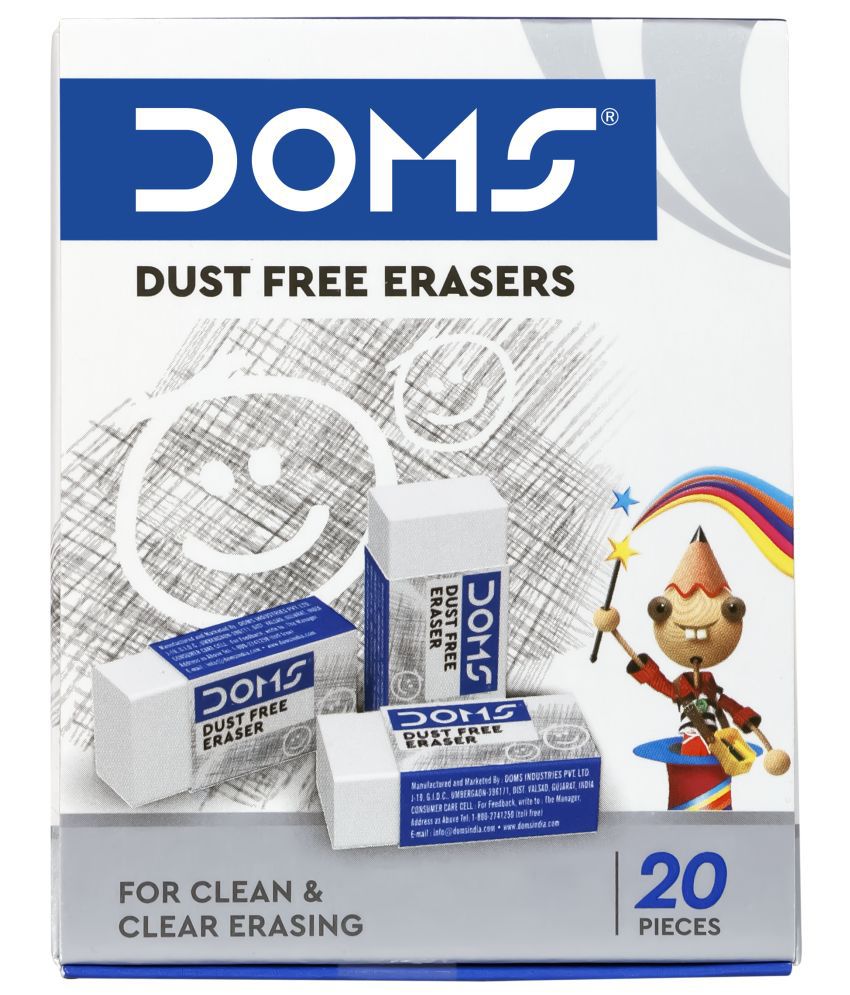     			Doms Dust Free Eraser 20 Pcs ( Pack Of 5 )