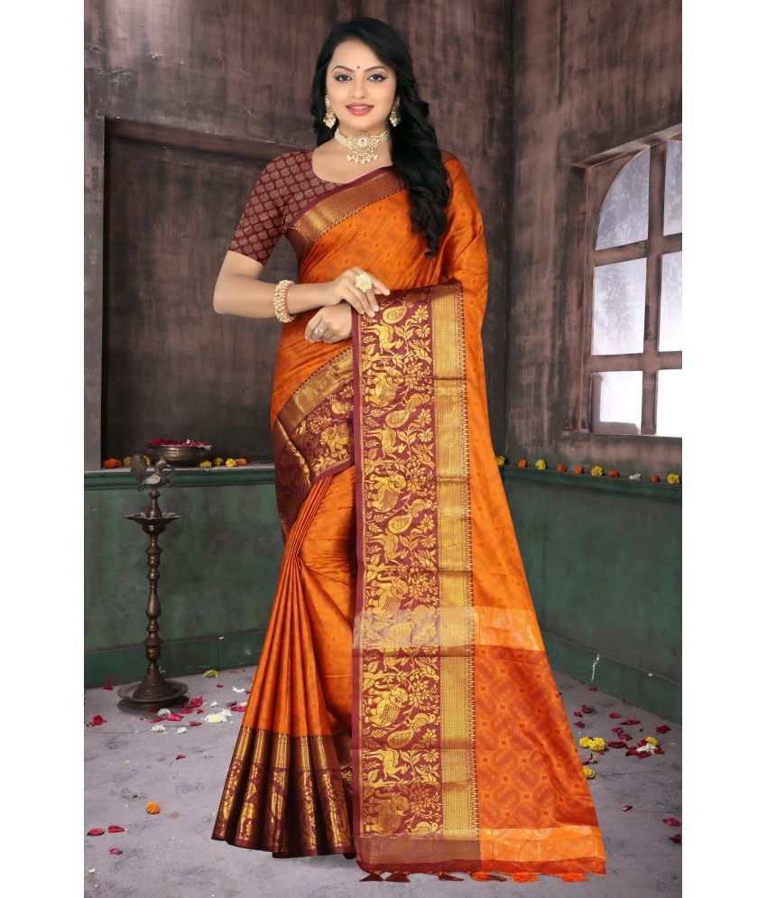     			LEELAVATI - Multicolor Silk Saree With Blouse Piece ( Pack of 1 )