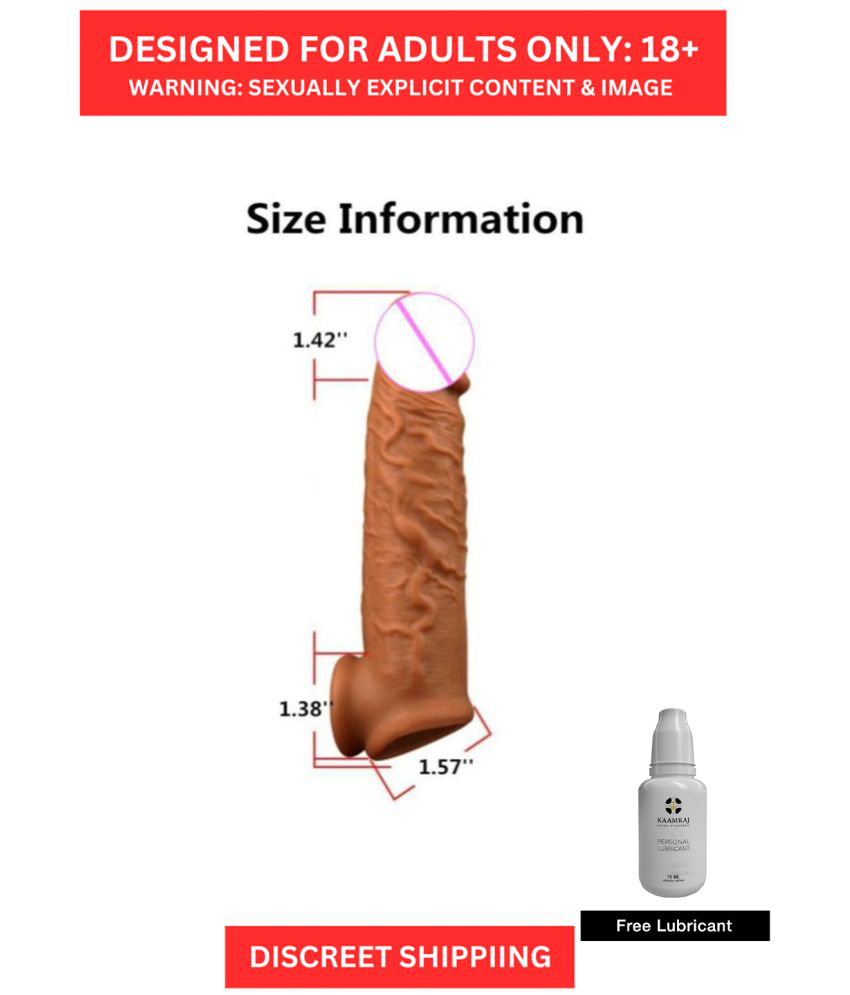     			Lifelike Oral Pleasure Double Hole Penis Sleeve reusable and easy to clean with free Kaamraj Lube