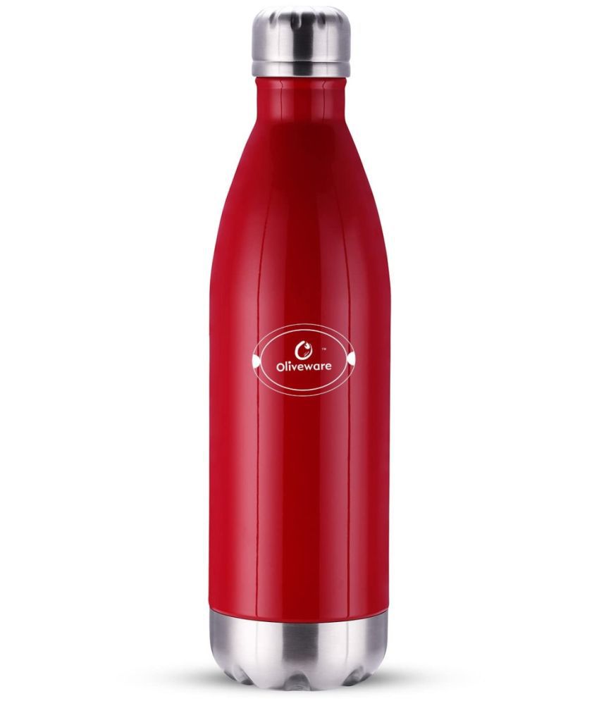     			Oliveware Red Steel Flask ( 750 ml )
