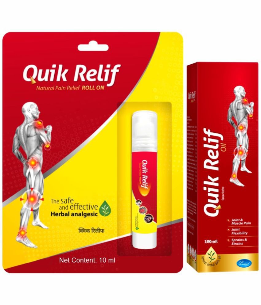     			Quik Relif Oil For Joint & Muscle Pain (1x100ml) + Roll On (1x10ml)- Combo