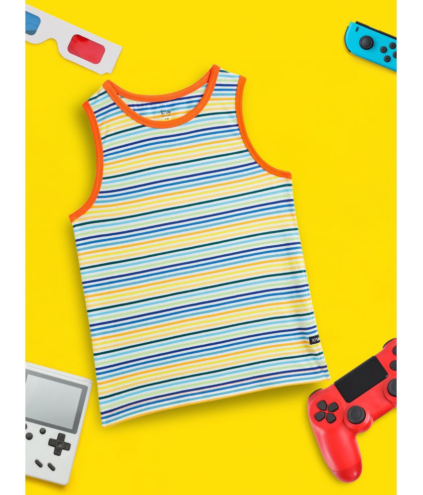     			XY Life - Multi Color Cotton Striped Boys Vest ( Pack of 1 )