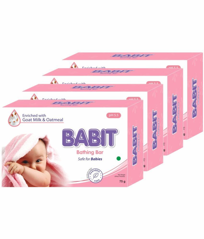     			Babit Baby Soap Enriched with Almond Oil & Milk Protein 75g Pack of 4 (4 x 75 g)