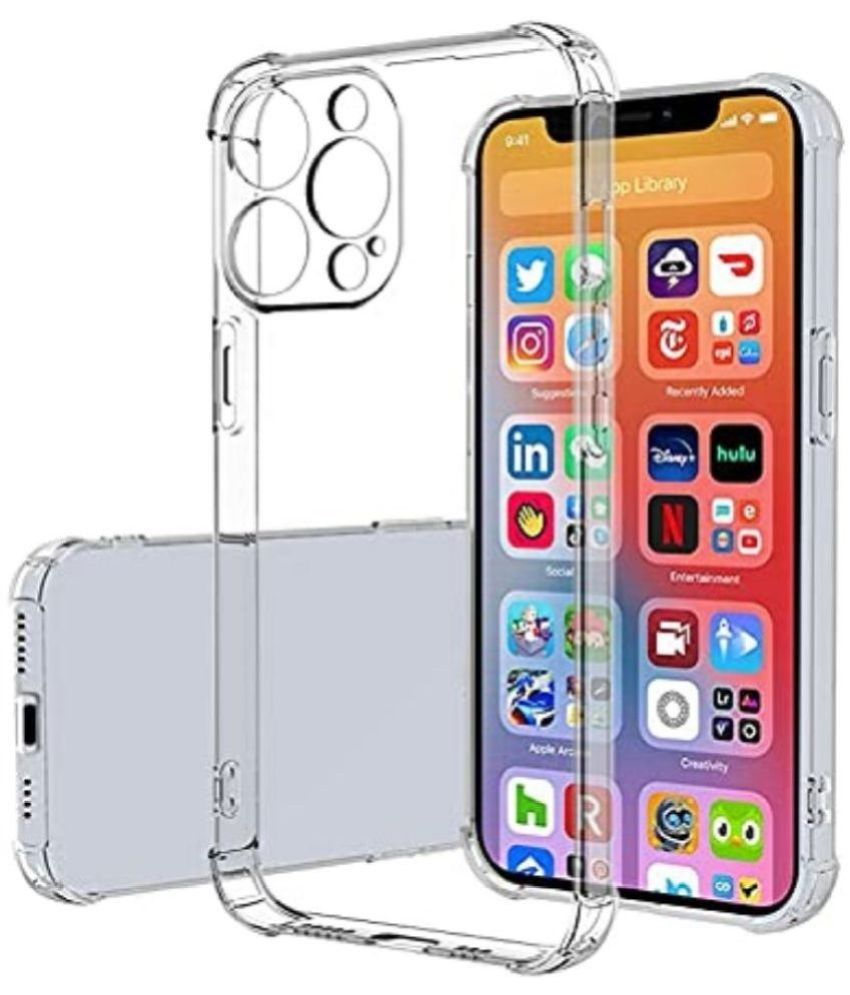     			Case Vault Covers - Transparent Silicon Silicon Soft cases Compatible For iPhone 13 Pro Max ( Pack of 1 )