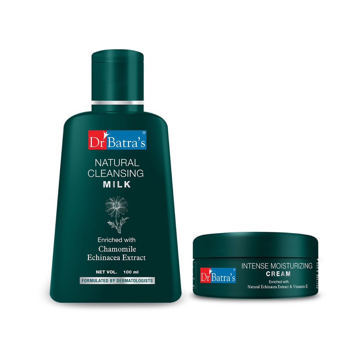     			Dr Batra's Natural Cleansing Milk And Intense Moisturizing Cream (Pack Of 2 Men And Women)