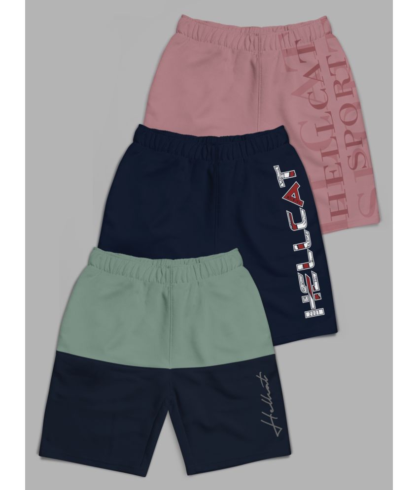     			HELLCAT - Multicolor Cotton Blend Girls Hot Pants ( Pack of 3 )