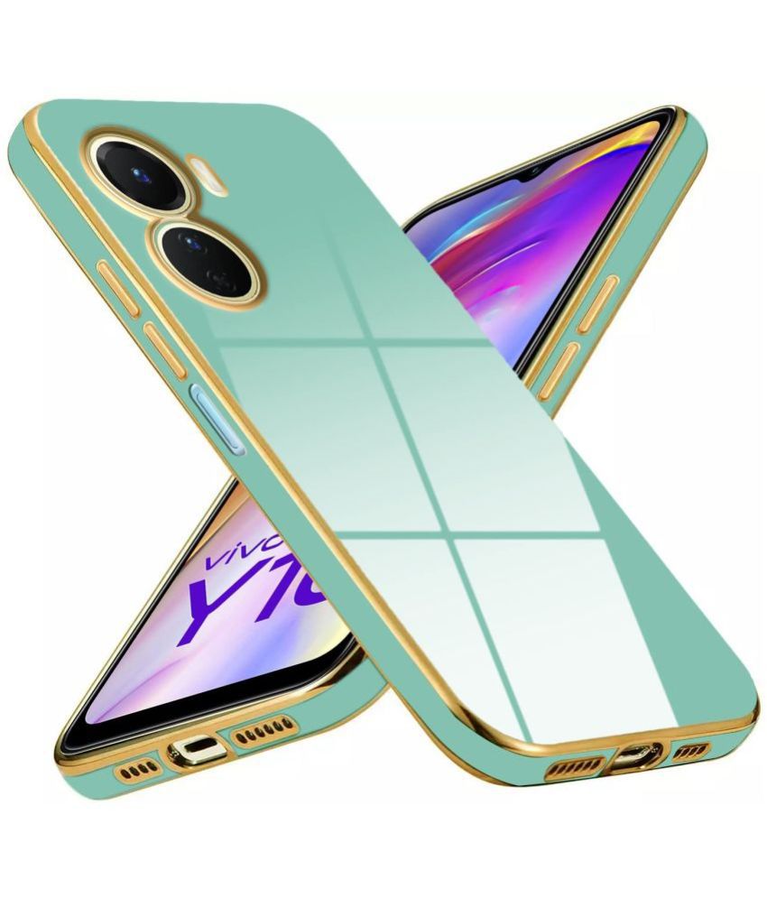     			NBOX - Green Silicon Plain Cases Compatible For Vivo Y16 ( Pack of 1 )