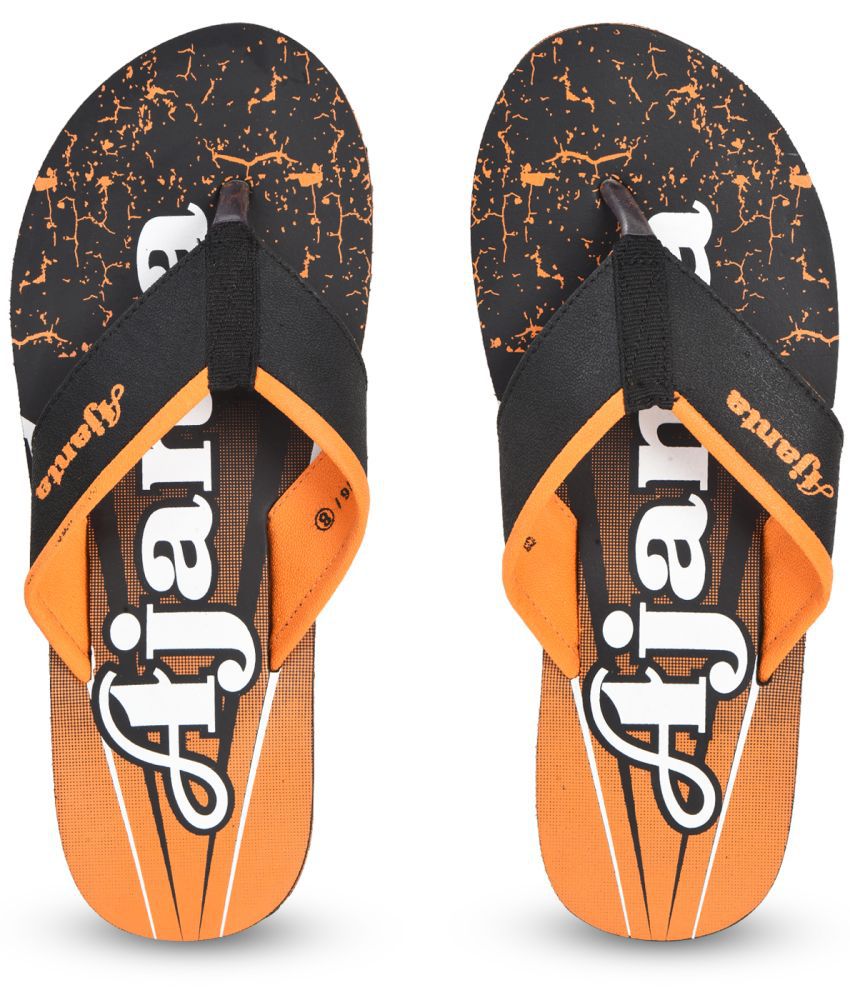     			Ajanta - Orange Men's Thong Flip Flop