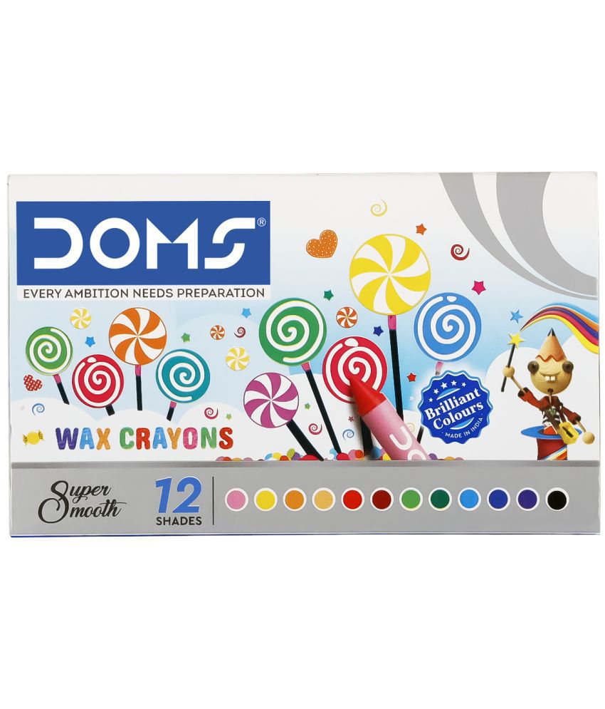     			Doms Wax Crayons 12 Shades Box Pack ( Pack Of 20)